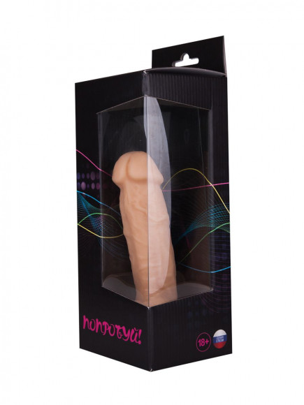 Реалистичный фаллоимитатор №5 с мошонкой на присоске - 16 см. Реалистичный фаллоимитатор №5 с мошонкой на присоске - 16 см.