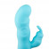 Голубой вибратор Design for Climax с клиторальным кроликом - 17,5 см.